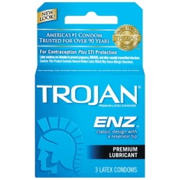 Trojan Enz Lubrifié - Lot de 3