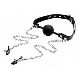 Silicone Ball Gag W/nipple...