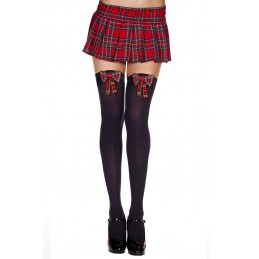 Plaid Bow Thigh Hi - One...