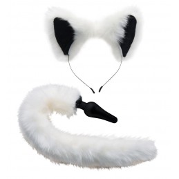 White Fox Tail Anal Plug...