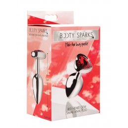 Red Heart Gem Anal Plug -...