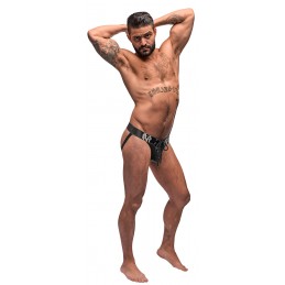 Black Ice Lace Up Jock - S/m