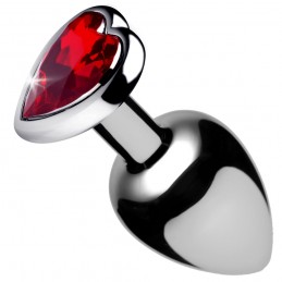 Plug anal Red Heart Gem -...
