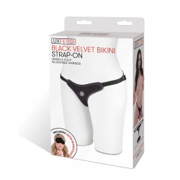 Bikini en velours noir à...