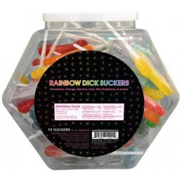 Rainbow Dick Suckers - 72 Pack