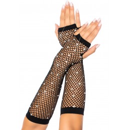 Rhinestone Fishnet Arm...