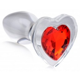 Red Heart Gem Glass Anal...