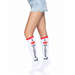 Chaussettes hautes à motif...