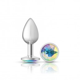 Clear Iridescent Round Gem...