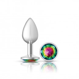 Rainbow Round Gem Silver...