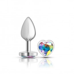 Clear Iridescent Heart Gem...