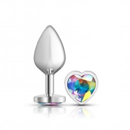 Clear Iridescent Heart Gem...