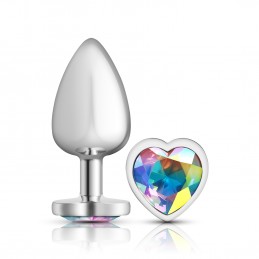 Clear Iridescent Heart Gem...