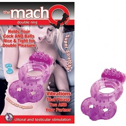 La bague double Macho violette