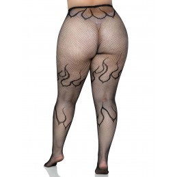 Flame Net Tights - 1x/2x -...