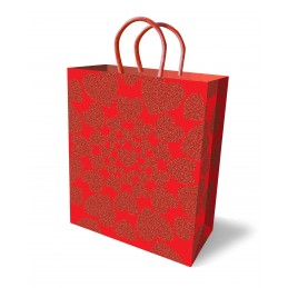 Sac cadeau cœur pailleté -...