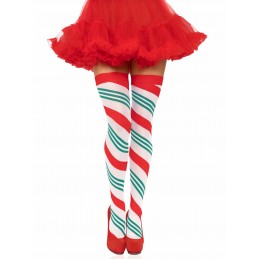 Holiday Ribbon Thigh High -...