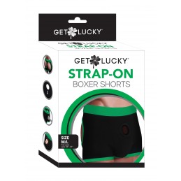Boxer noir/vert à sangle - M/L