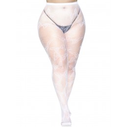 Collants résille papillon -...