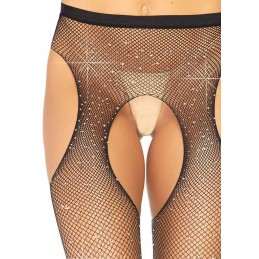 Collants résille à strass...