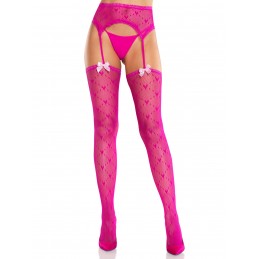 Magenta Heart Lace Trimmed...