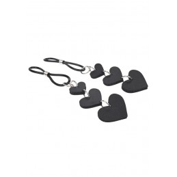 Heart Nipple Ties - Black