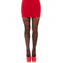 Collants à pois cerises -...