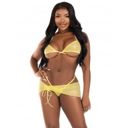 3 Pc Rhinestone Mesh Set -...