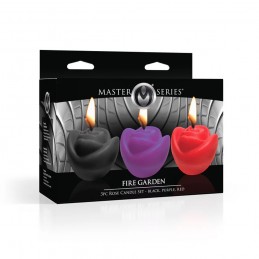 Coffret de 3 bougies roses...