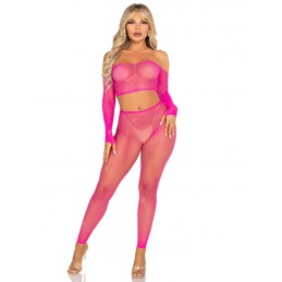 Rhinestone Fishnet Crop Top...