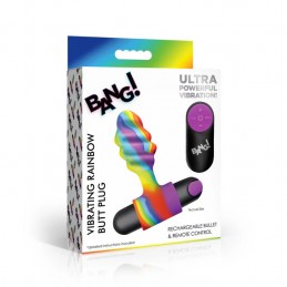 Plug anal vibrant arc-en-ciel