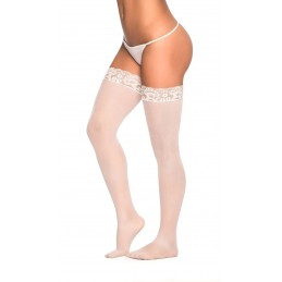 Mesh With Lace Trim Thigh...