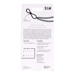 Lace Collar With Nipple Ties