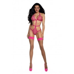 Combinaison en maille rose...
