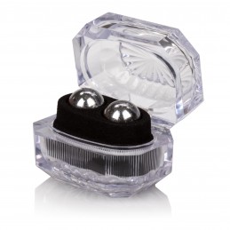 Bolas de plata en caja de...