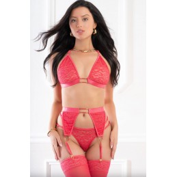 4pc Leopard Rosette Garter...