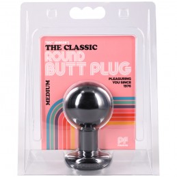 Round Butt Plug Medium - Black