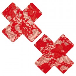 Red Lace X Nipple Cover...