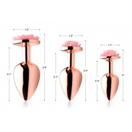 Plug anal rose doré - Petit