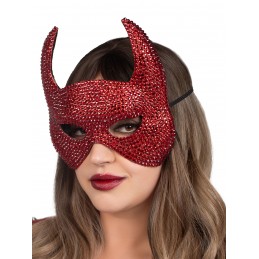 Masque de diable à strass -...