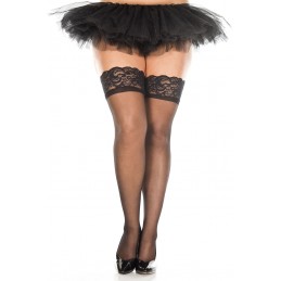 Silicone Lace Top Spandex...