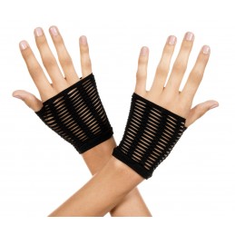 Gants ovales en filet - Noirs