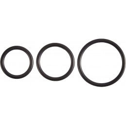 Rubber Cock Ring Set - Black