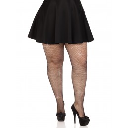 Collants résille à strass...