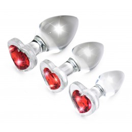 Red Heart Gem Glass Anal...