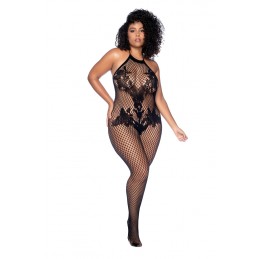 Vino Noir Floral Fishnet...
