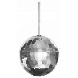 Vaso con bola de discoteca