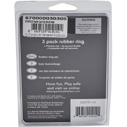 Rubber Cock Ring Set - Black